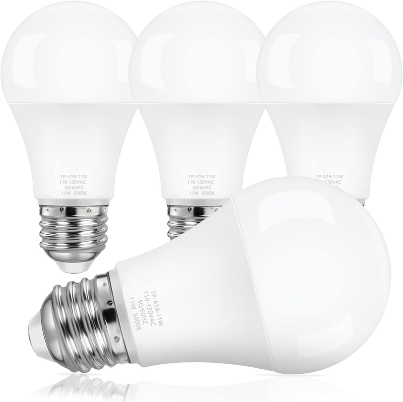 A19 LED Light Bulbs, 100 Watt Equivalent, 5000K Daylight White 1100Lumen Bulbs