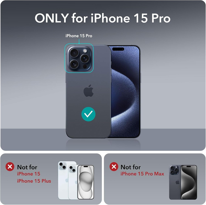 for iPhone 15 Pro Case Compatible with MagSafe, Strong Magnetic Anti-Scratch Sho