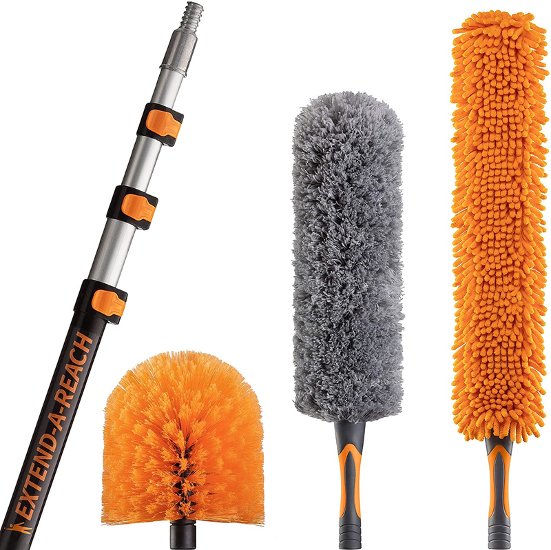30 Foot High Reach Duster Kit With 7-24 ft Extension Pole Telescopic Pole NEW