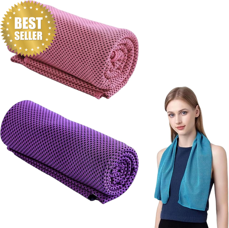 2 PCS Gym Towels for Women, 30X90Cm Cooling Towel, Quick Dry Sports Towel for Yo