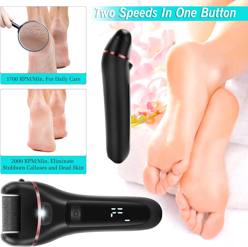 Electric Callus Remover for Feet, 2 Speed Electric Foot File, Rechargeable Foot