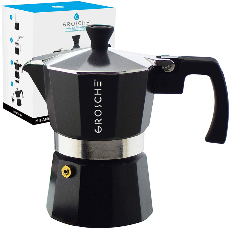 Moka Pot 1 Cup - 1.5 Fl Oz Black Cuban Coffee