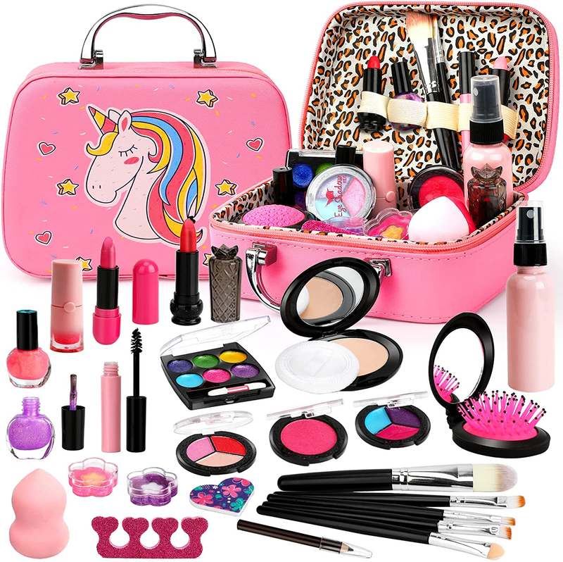 Kids Makeup Kit for Girls, Real Makeup Kit for Kids, Washable Makeup Kit Christm