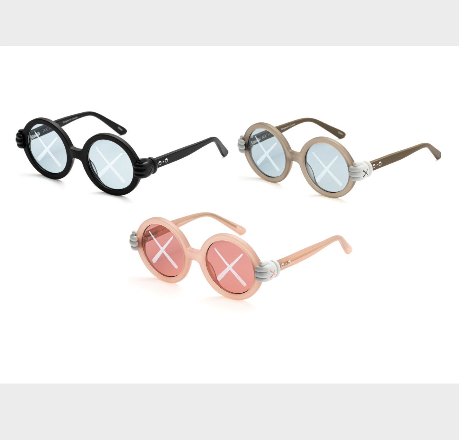KAWS SONS + DAUGHTERS SUNGLASSES セット KAWS SONS + DAUGHTERS SUNGLASSES Set of 3 Black Grey Pink IN