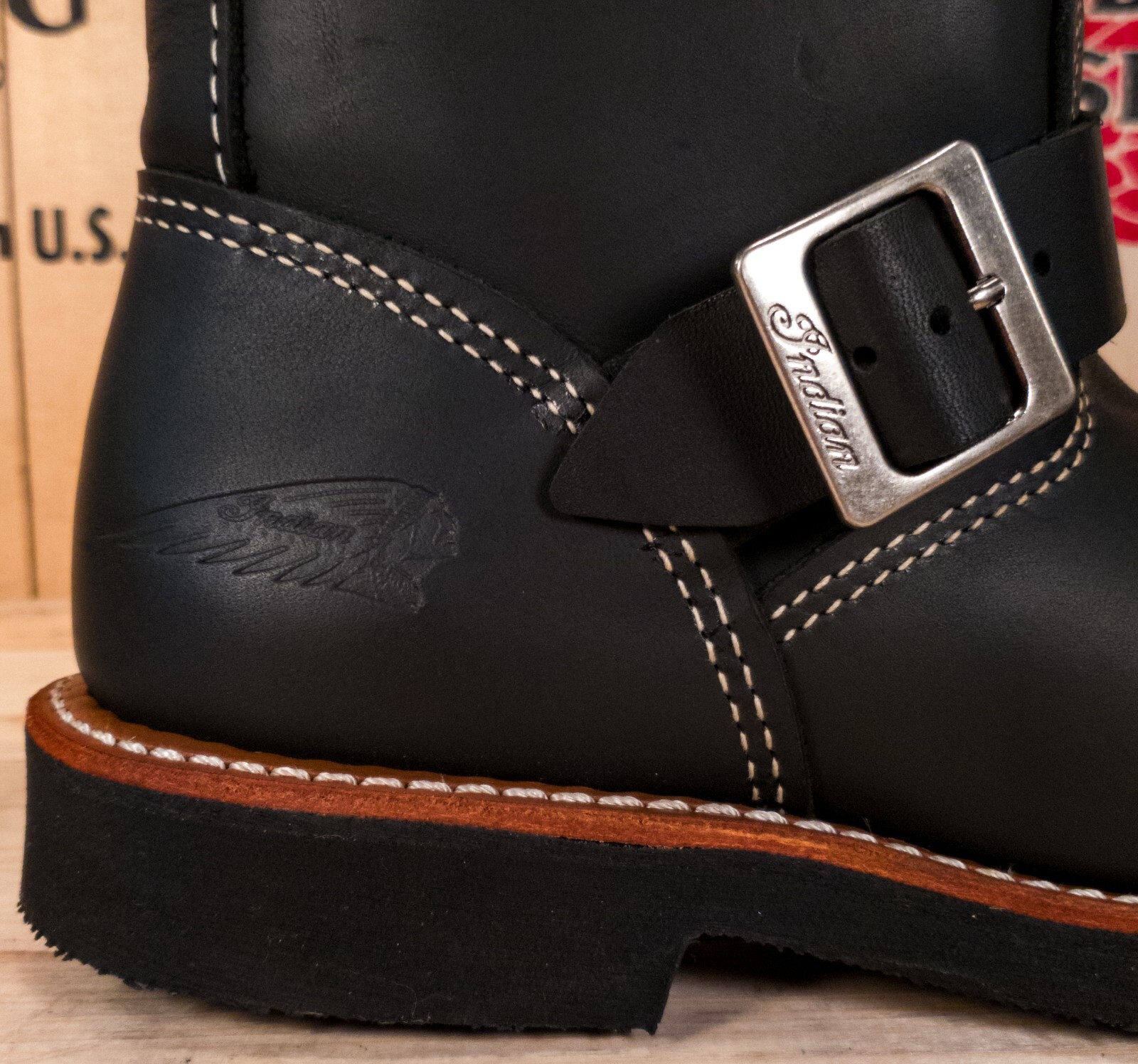 Pre-owned Red Wing Shoes Red Wing 4301 Indian Motorcycle Boots Size 7b (soft Toe) (usa)