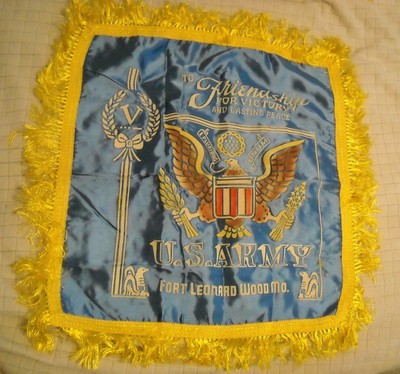 U.S. ARMY PILLOW COVER CASE FORT LEONARD WOOD, MO To friendship for victory and