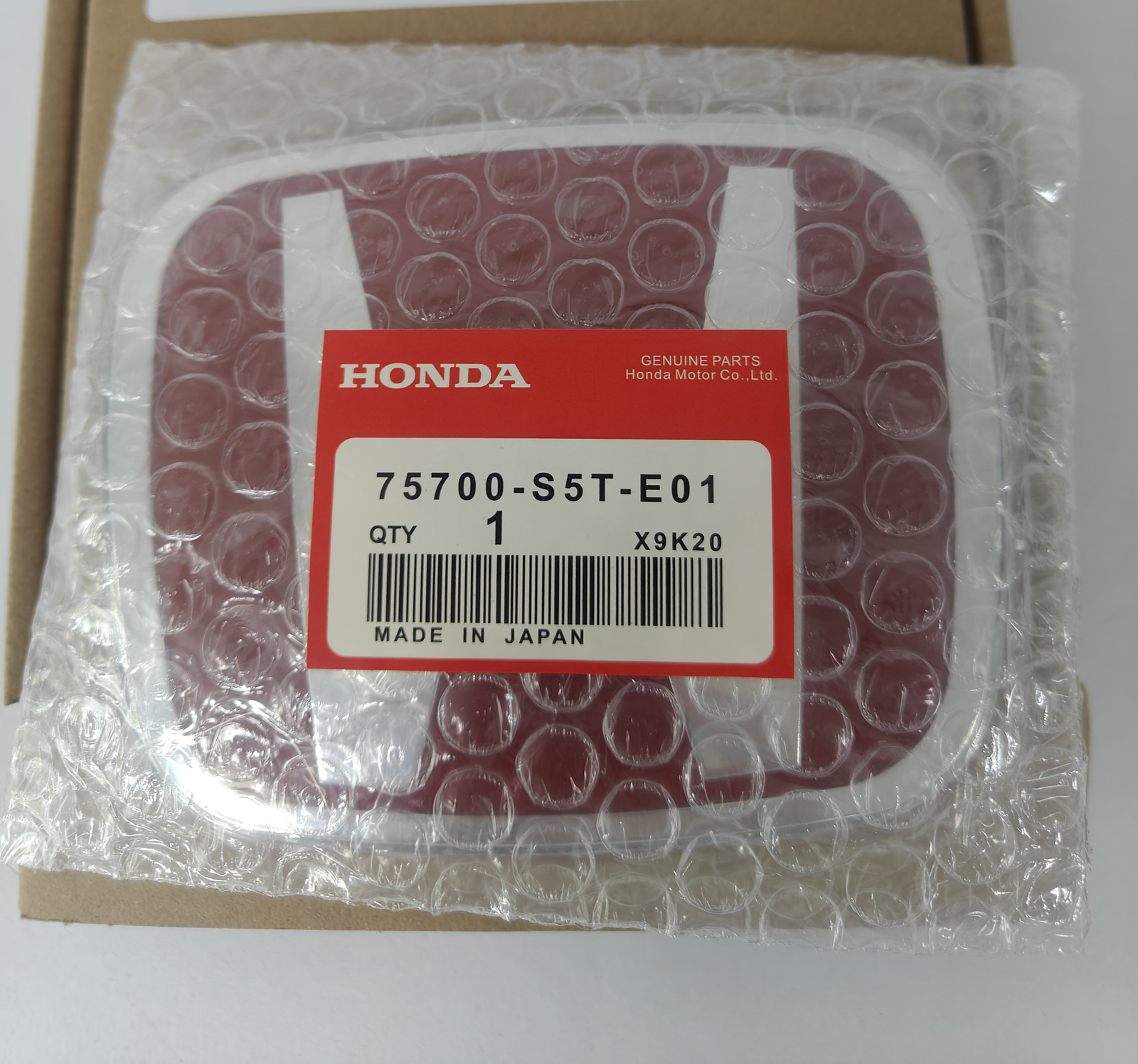 OEM 75700-S5T-E01 JDM Red H Front Grille Emblem Fits Honda Civic