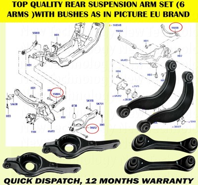 FOR FORD FOCUS MK1 MK2 CMAX ST170 REAR UPPER LOWER SUSPENSION TRAILING ARMS X6