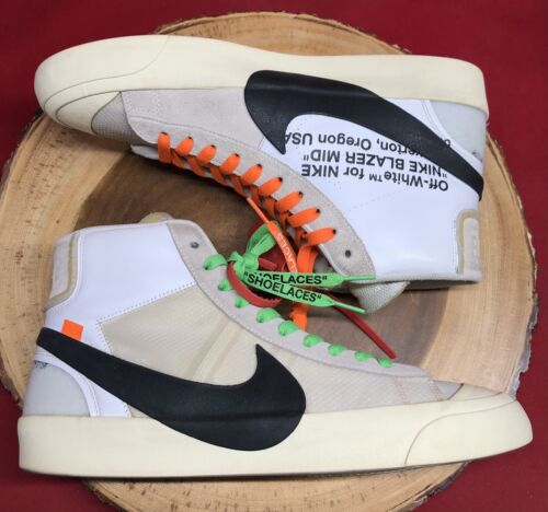 NIKE BLAZER MID THE 10 OFF WHITE MUSLIN BLACK SIZE 11.5 | eBay NIKE BLAZER MID THE 10 OFF WHITE MUSLIN BLACK SIZE 11.5 | eBay