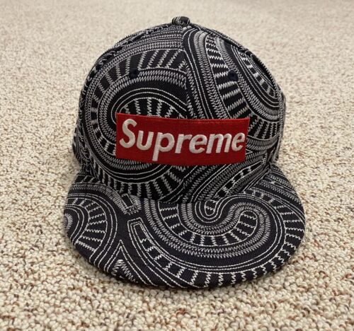 New Era 59Fifty SUPREME World Famous Uptown Box Logo New Era 59Fifty SUPREME World Famous Uptown Box Logo