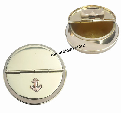 3'' Astray  Nautical Brass Smoking Cigar Cigarette For Decor  Pocket Astray