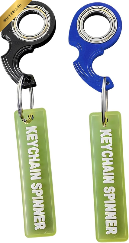 2-Pack Spinning Keychain for Finger Relaxation | Key Chain Spinner Fidget Toys,