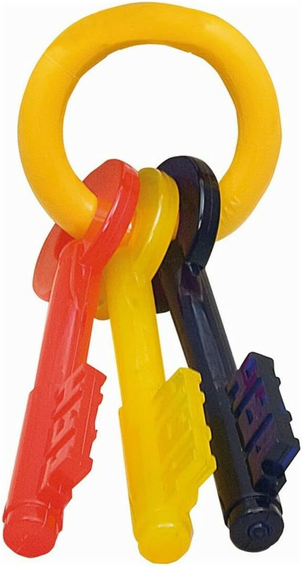 Nylabone 3 Pack of Bacon Puppy Teething Keys, Large