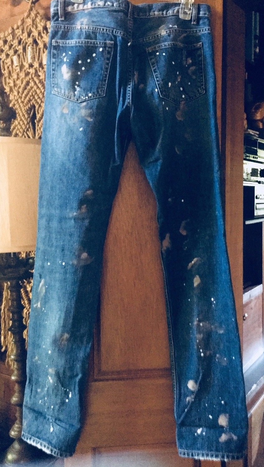 MSGM paint splatter boyfriend jeans sz 42