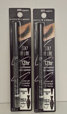 2 HARD CANDY Stay In Line 12hr Mechanical Gel Eyeliner 880 Eggplant (Purple) Nib
