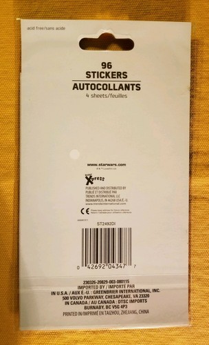 8 Packs of STAR WARS Stickers / Autocollants DISNEY Sticker XPress