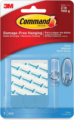 Command(Tm) Clear Medium Refill Strips 17021CLR-Es