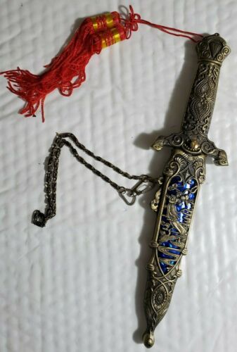Eastern Blue Dragon Athame Dagger Knife Wicca Wiccan Pagan Kumbum Monestery