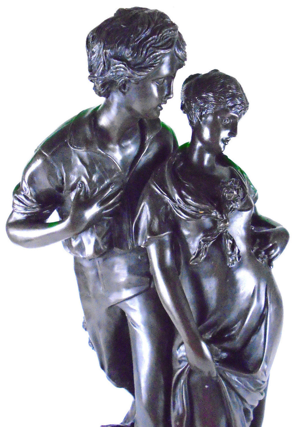 ANTIQUE 1800s 19TH CENTURY FRANCE BRONZE SCULPTURE STATUE RARE EUGENE MARIOTON