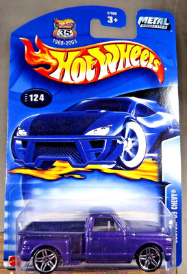 2003 Hot Wheels Mainline/Collector #124 CUSTOM '69 CHEVY Purple Blue-Bumper wPr5