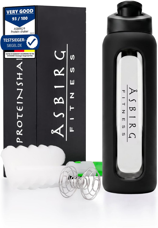 Glass Protein Shaker 700 Ml - Bpa-Free, Leak-Proof & Robust - Protein Shaker wit