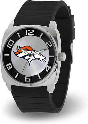 DENVER BRONCOS MEN'S FOREVER A FAN BLACK SPORTS WATCH