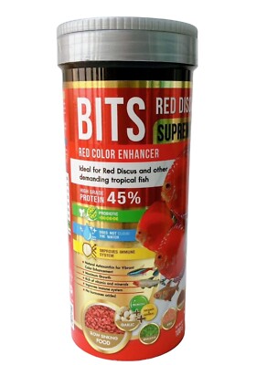 BITS Red Discus Supreme Red Tone Color Enhancer Pompadour Tropical Fish Food