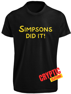 The Simpsons Did It T-SHIRT S-3XL Funny Prediction Vintage 90s Cartoon Humor TEE