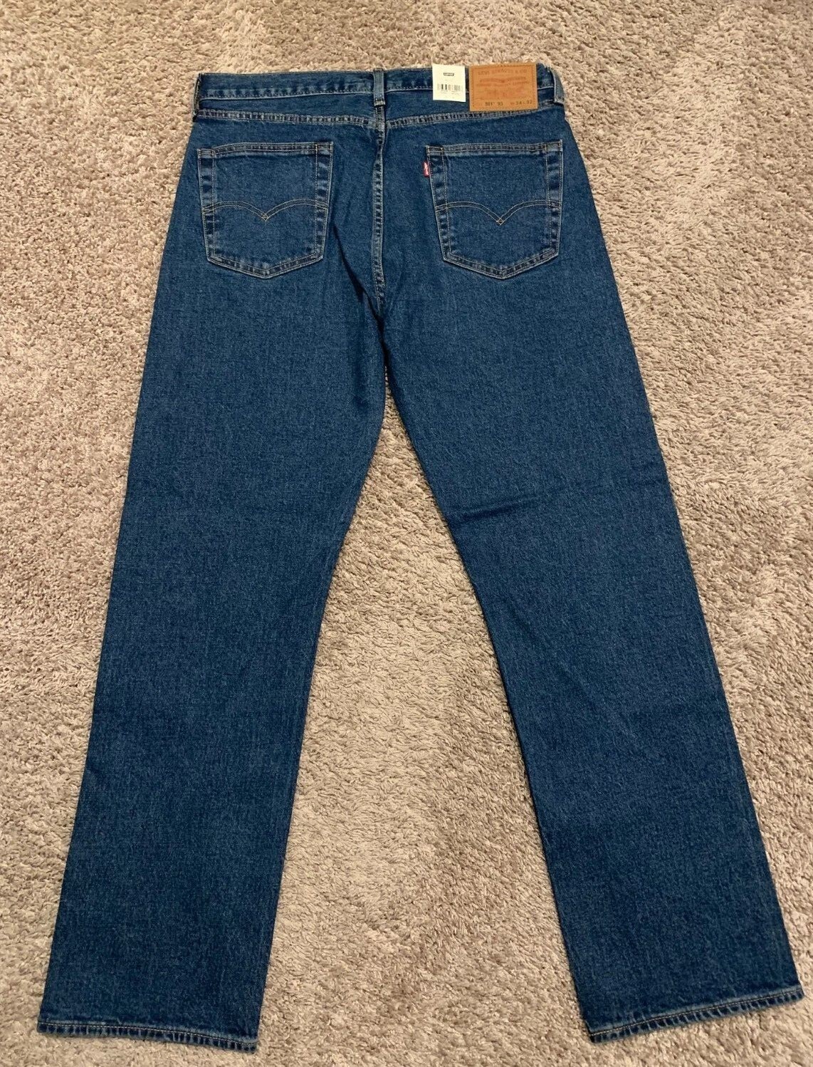 Levi's Premium 501 '93 Straight Jeans Blue W\ Stretch Men's Sizes NWT RT$98 0042