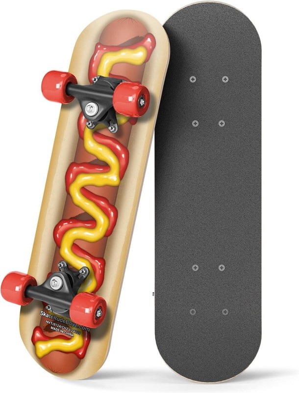 RudeBoyz 17 Inch Mini Wooden Cruiser Beginner Skateboard for Toddlers
