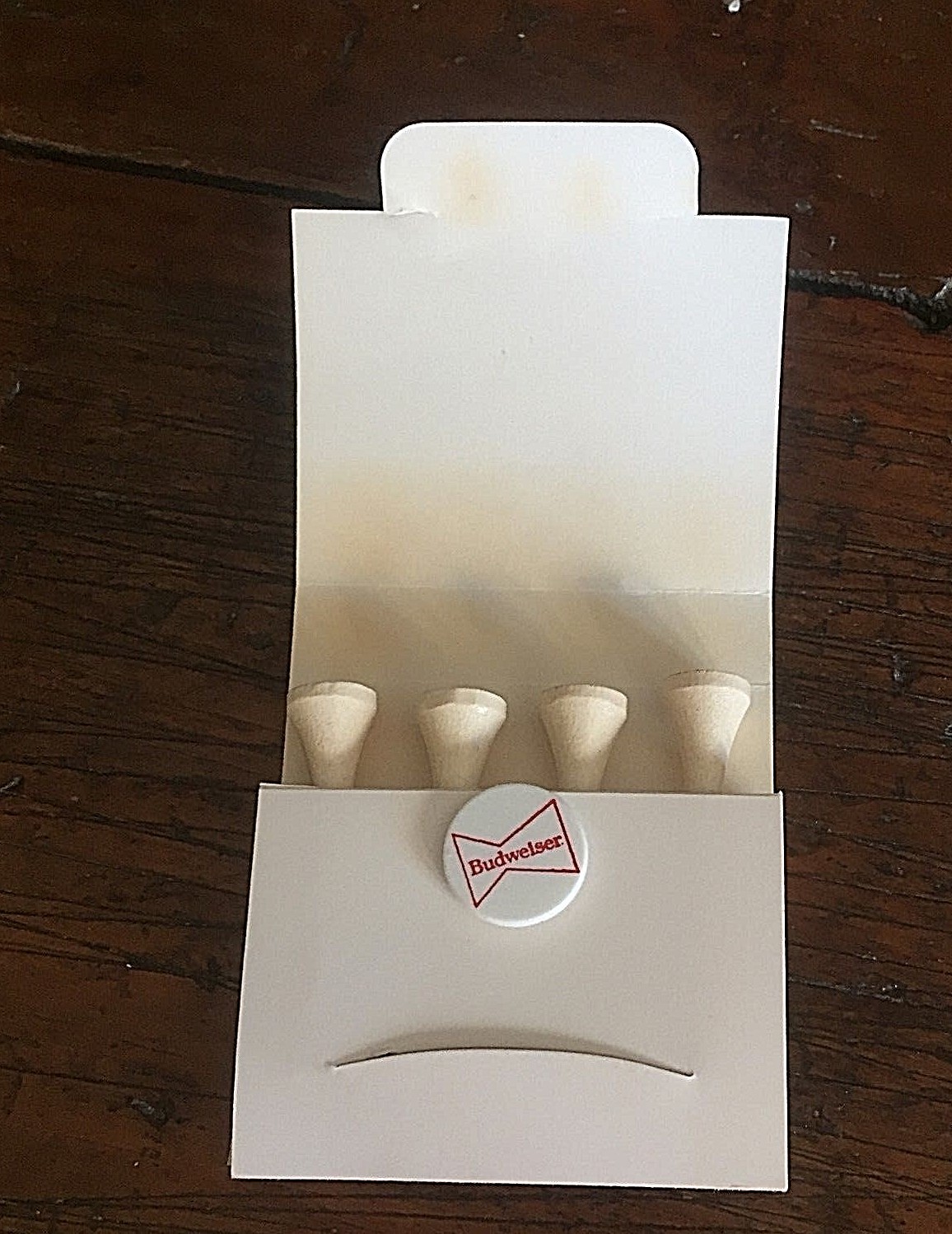Budweiser Matchbook Golf Tee Set Vintage Promotional Item