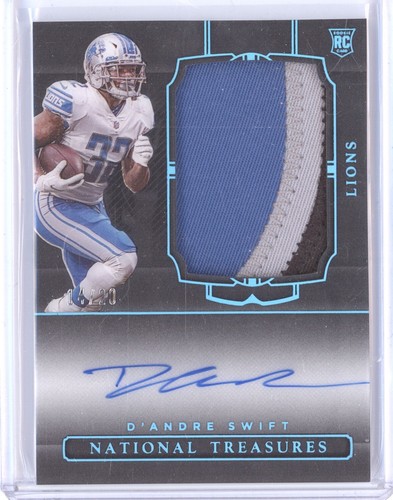 2020 Panini National Treasures D'Andre Swift #165