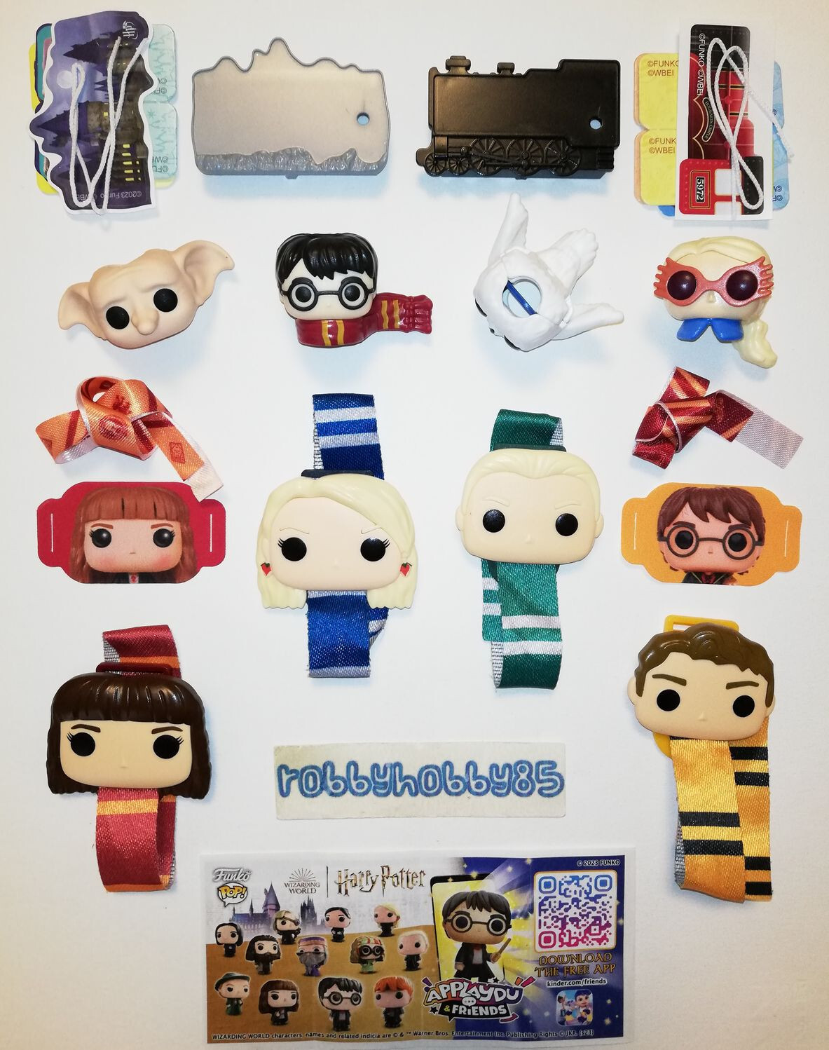 HARRY POTTER FUNKO COMPLETE SET 12 ACCESSORIES KINDER JOY