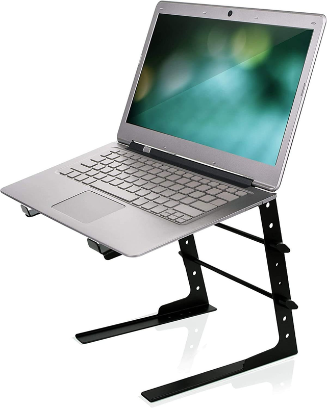 Pyle Portable Adjustable Laptop Stand 6.3-10.9" Anti Slip DJ