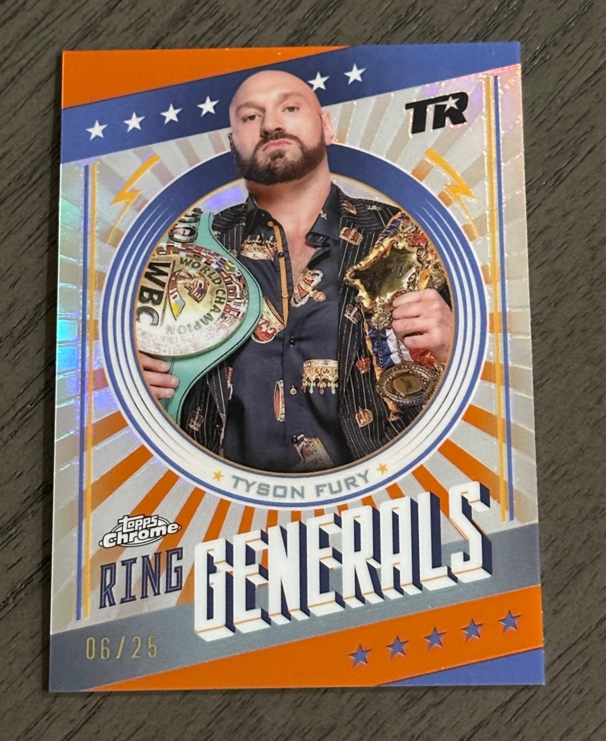 Tyson Fury # RG-6 Ring Generals Orange Refractor /25 - 2024