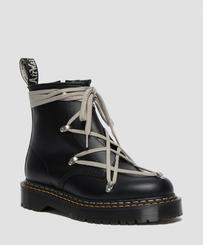 Pre-owned Rick Owens Dr Martens  1460 Bex Ds Ro Black Women's Size 7 Men's Size 6 Eu38 Uk5