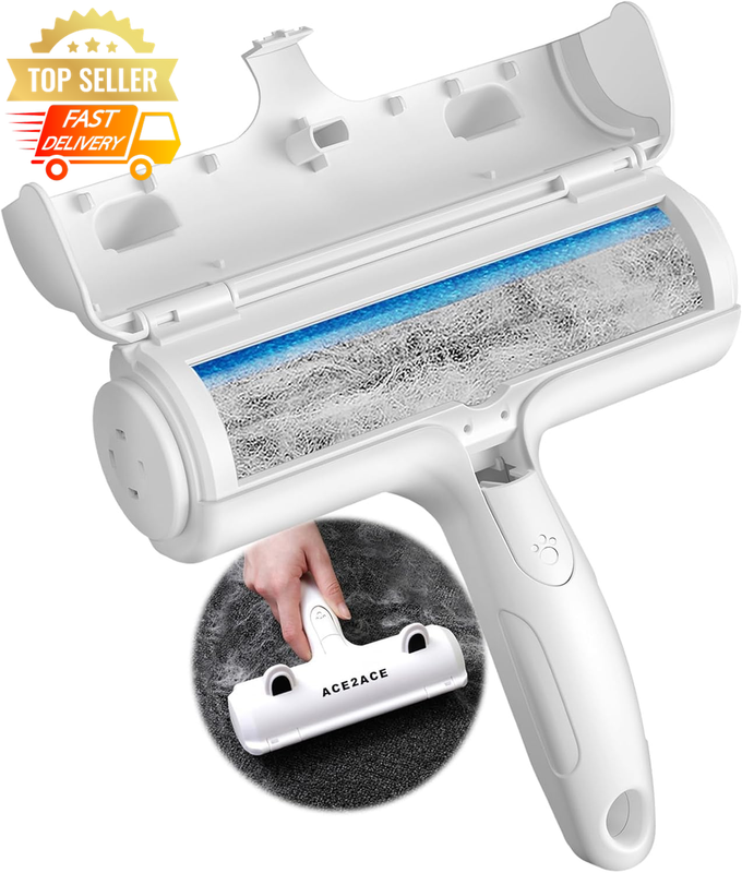 Pet Hair Remover Lint Roller Self-Cleaning Brush for Sofa Couch Carpet