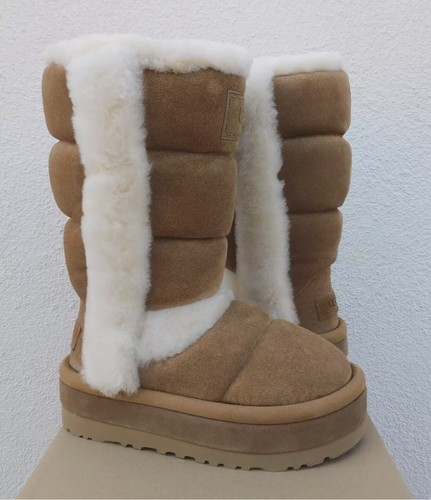 Pre-owned Ugg Classic Chillapeak Tall Chestnut Suede Women's Boots Size Us 7/uk 5 Nwb In Brown