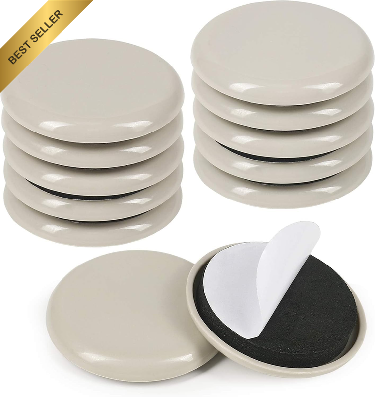 12 Pack 2 Inch Furniture Moving Pads with Heavy Duty Adhesive, Furniture Sliders
