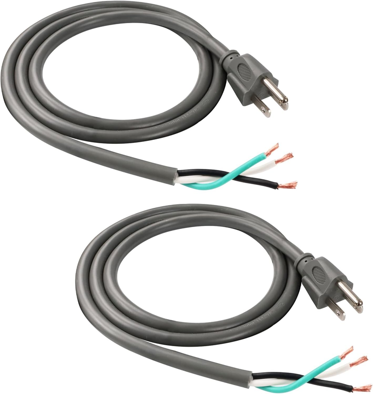 Appliance Power Tool Cord 2 Pack 3Ft 14/3 SJTW Heavy Duty 15A 1875W 110V 120V