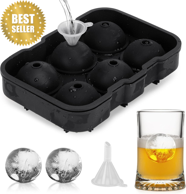 Silicone Ice Cube Tray - Frozen Ice Cube Tray, round Ice Cube Molds for Cocktail