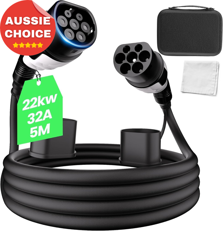 Type 2 EV Charging Cable 32A 22kW 5M Electric Vehicle Charger Compatible