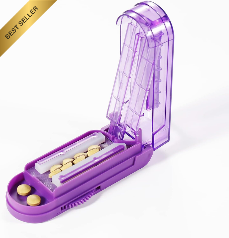 Multiple Pill Splitter, Adjustable Pill Cutter,Cutting Blade & Blade Guard, with