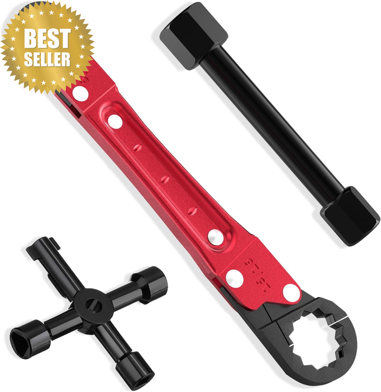 Plumbing Tools Angle Stop Wrench Set - 2-In-1 Compression Sleeve Puller & Adjust