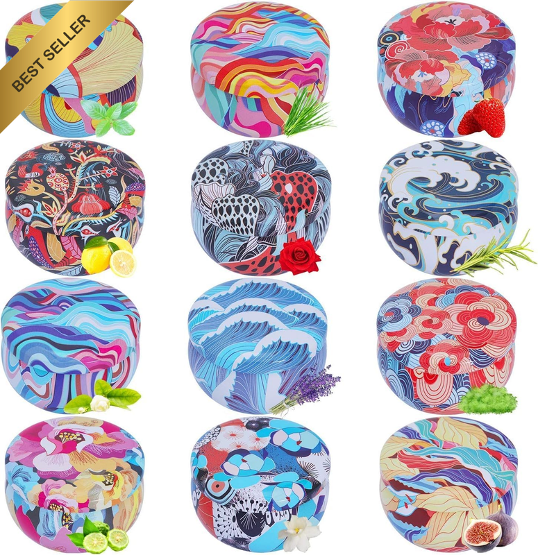 Scented Candles Gift Set,12 Pcs Relaxing Aromatherapy Scented Candles Clearance,