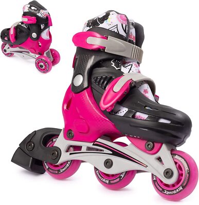 New Bounce Roller Skates for Little Kids - Shoe Size EU 26-30 US Kids Junior