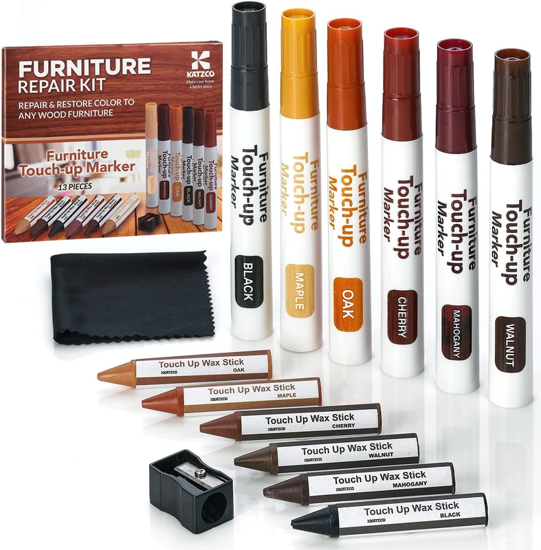 For Scratches Set Of 13 Wax Sticks W/sharpener
