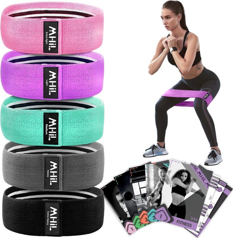 Working Out Women - 5 Booty Bands for Women and Men Best Exercise Bands, Workou