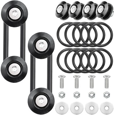 8PCS Black Bumper Quick Release Front Rear Bumper Fastener Trunk Fender clip Kit