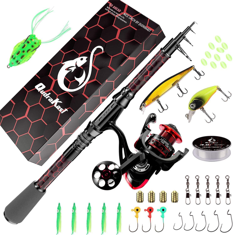 Fishing Rod and Reel Combos, Unique Design with X-Warping Painting, Carbon Fiber